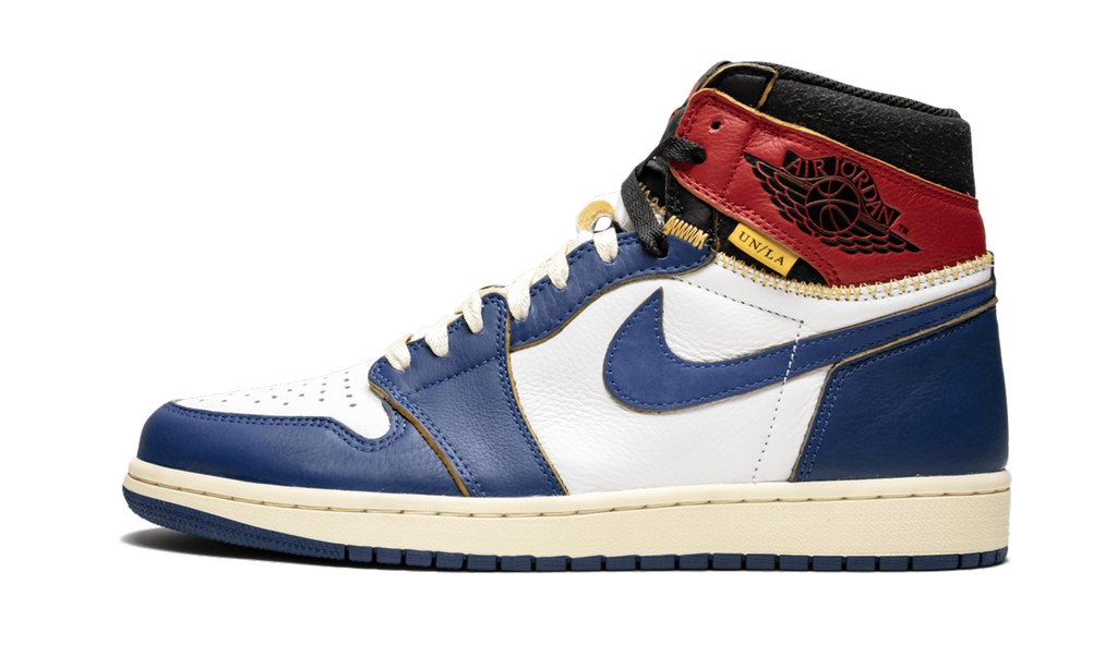 Jordan 1 Retro High Union Los Angeles Blaue Zehe