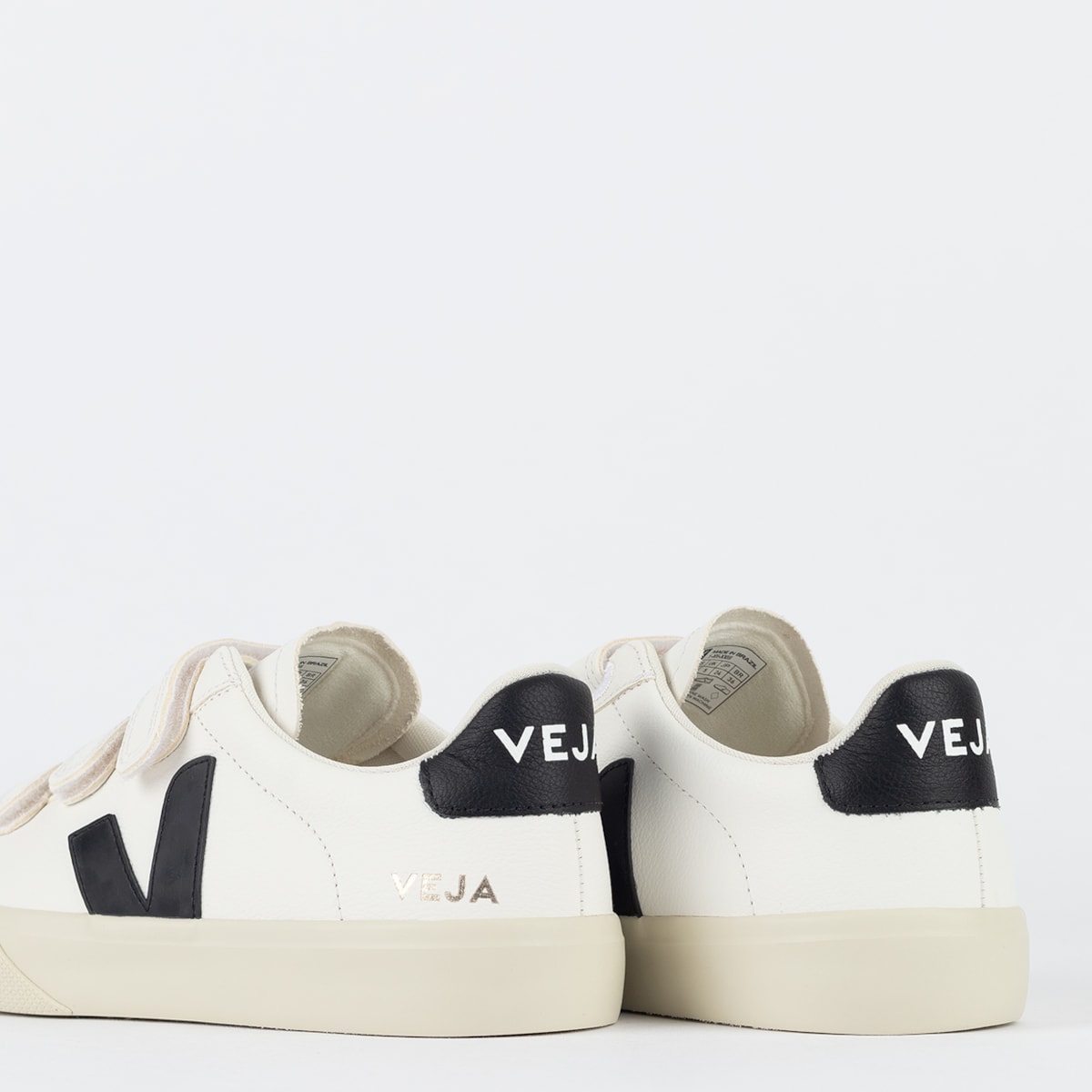 Vert Shoes Logo Chromfreies Leder Extra Weiß Schwarz