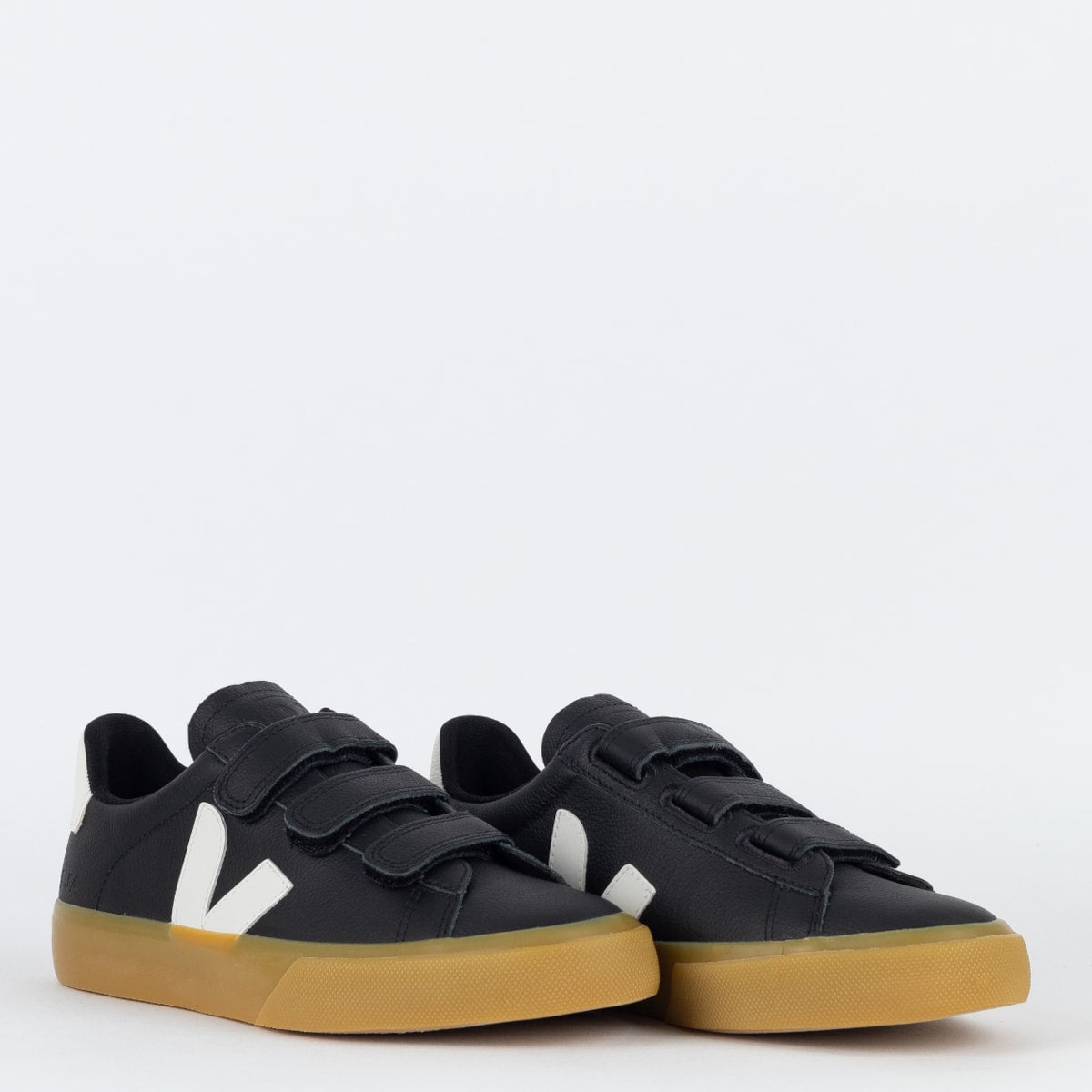 Vert Shoes Logo Chromfreies Leder Schwarz Weiß 