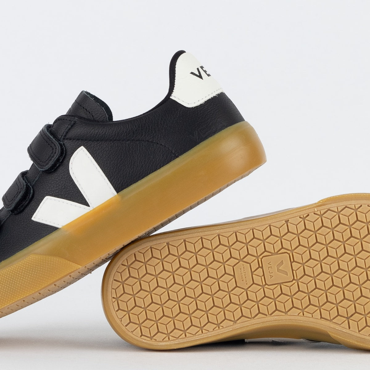 Vert Shoes Logo Chromfreies Leder Schwarz Weiß 