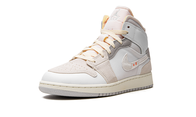 Jordan 1 Mid Craft Inside Out Weiß Grau
