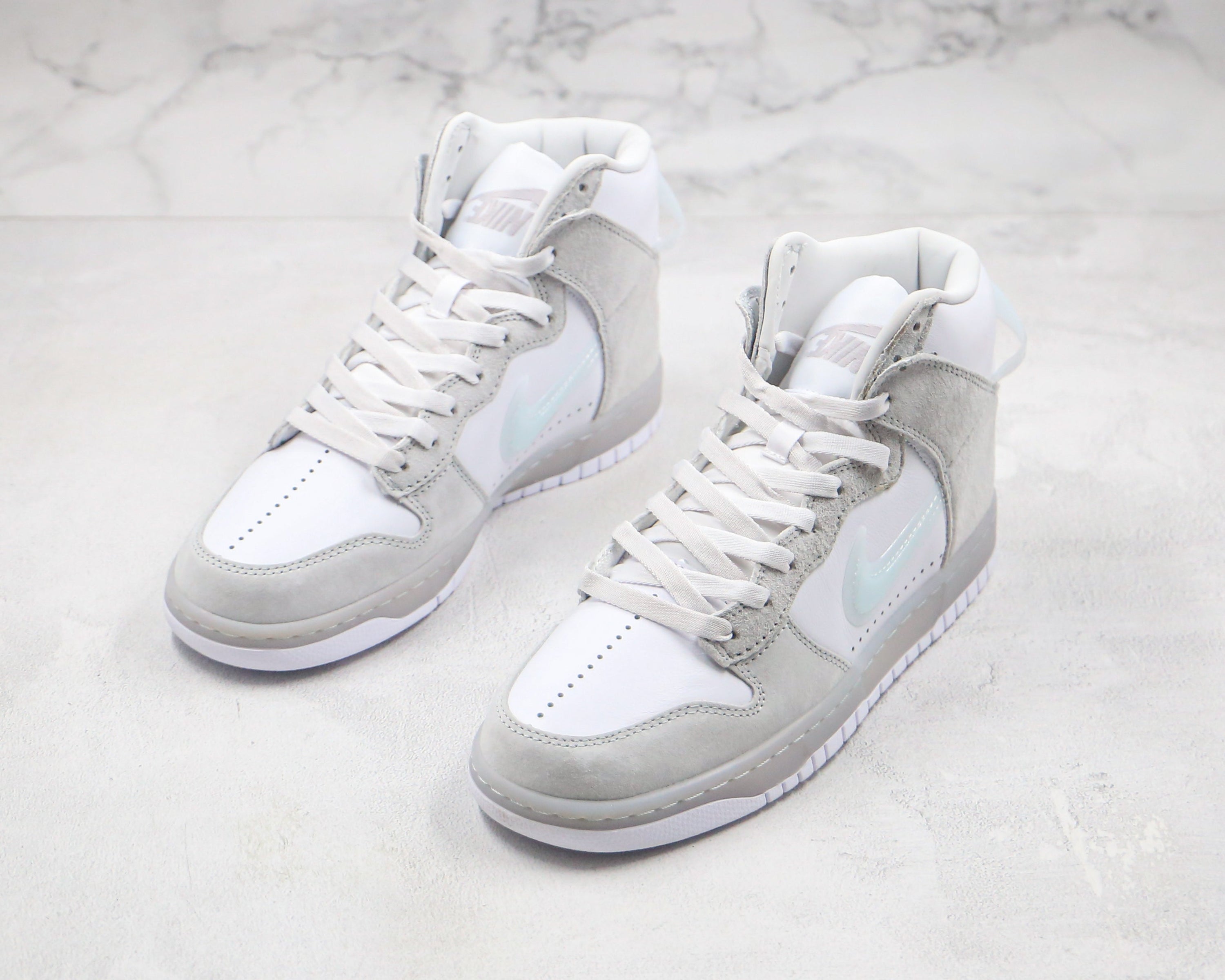 Nike Dunk High Slam Jam Weiß Reines Platin 