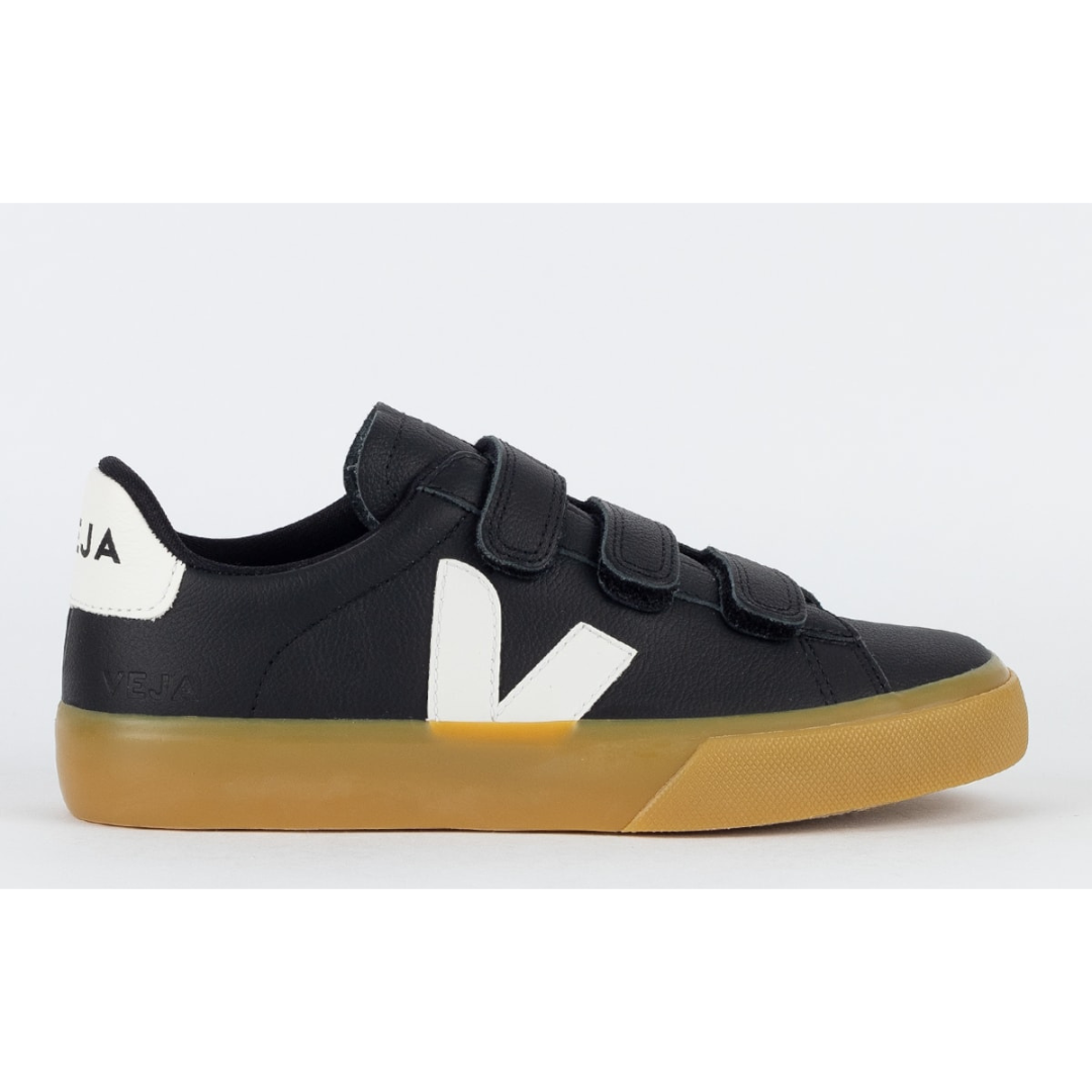 Vert Shoes Logo Chromfreies Leder Schwarz Weiß 
