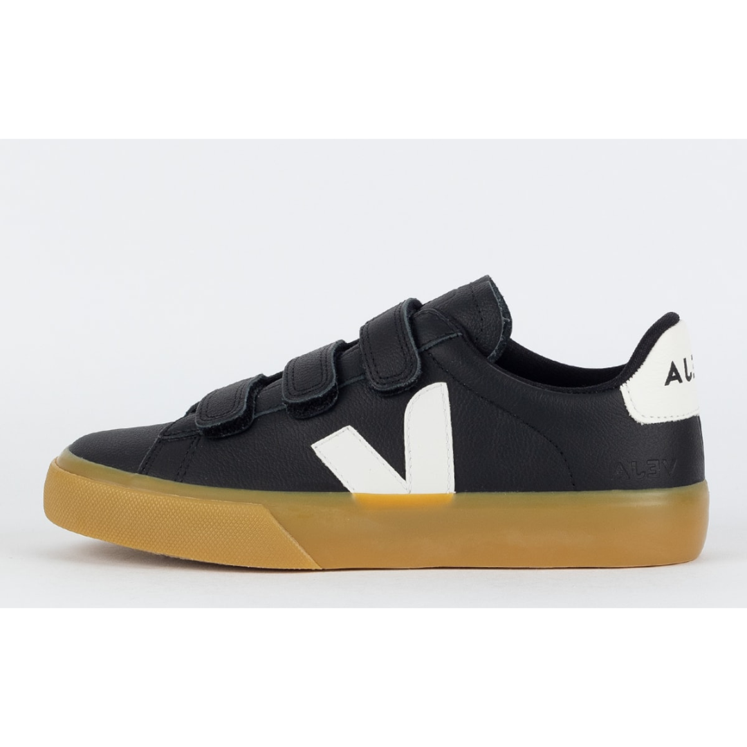 Vert Shoes Logo Chromfreies Leder Schwarz Weiß 