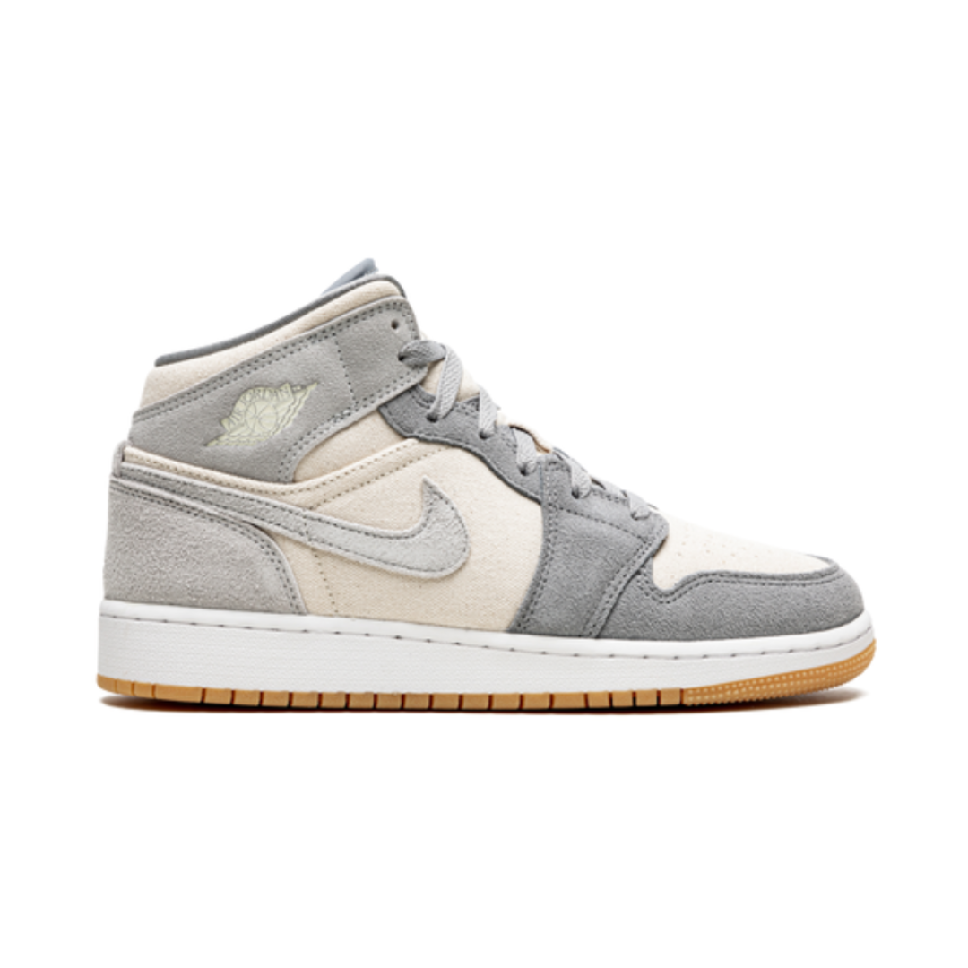 Jordan 1 Mid SE Kokosmilch Partikelgrau