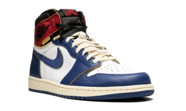 Jordan 1 Retro High Union Los Angeles Blaue Zehe