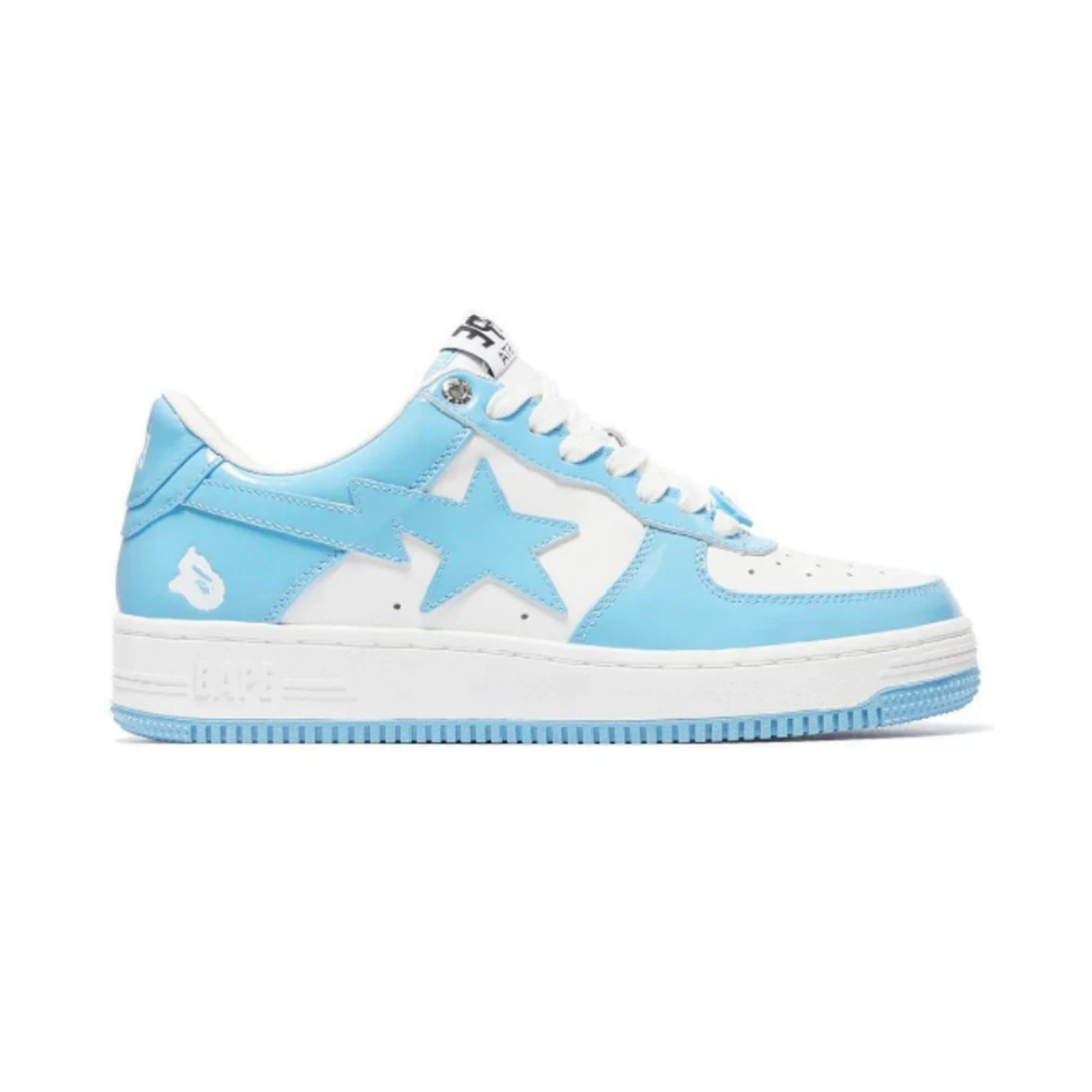 Bape Sta Lackleder Blau Weiß 