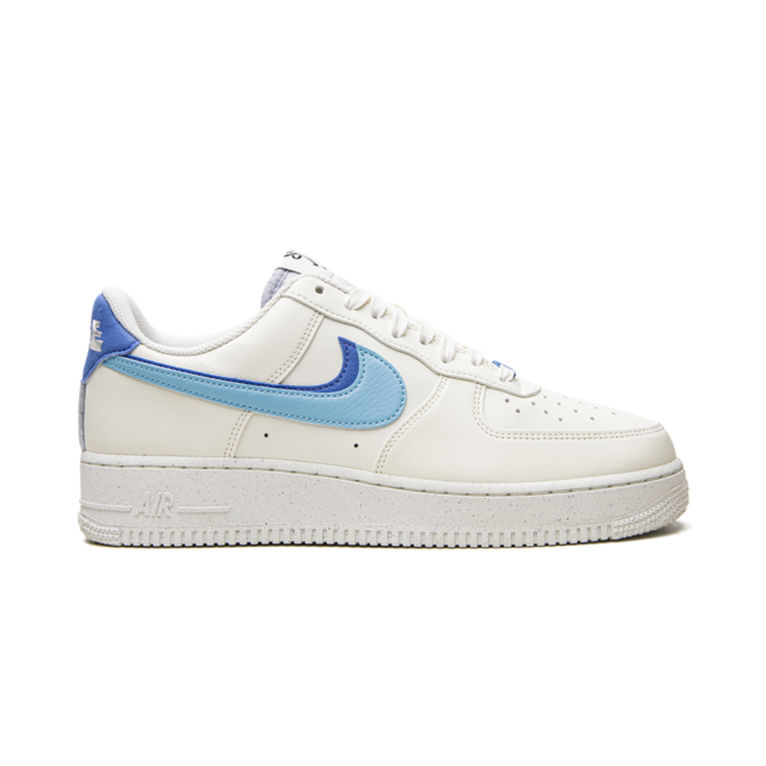 Nike Air Force 1 Double Swoosh Weiß Mittelblau