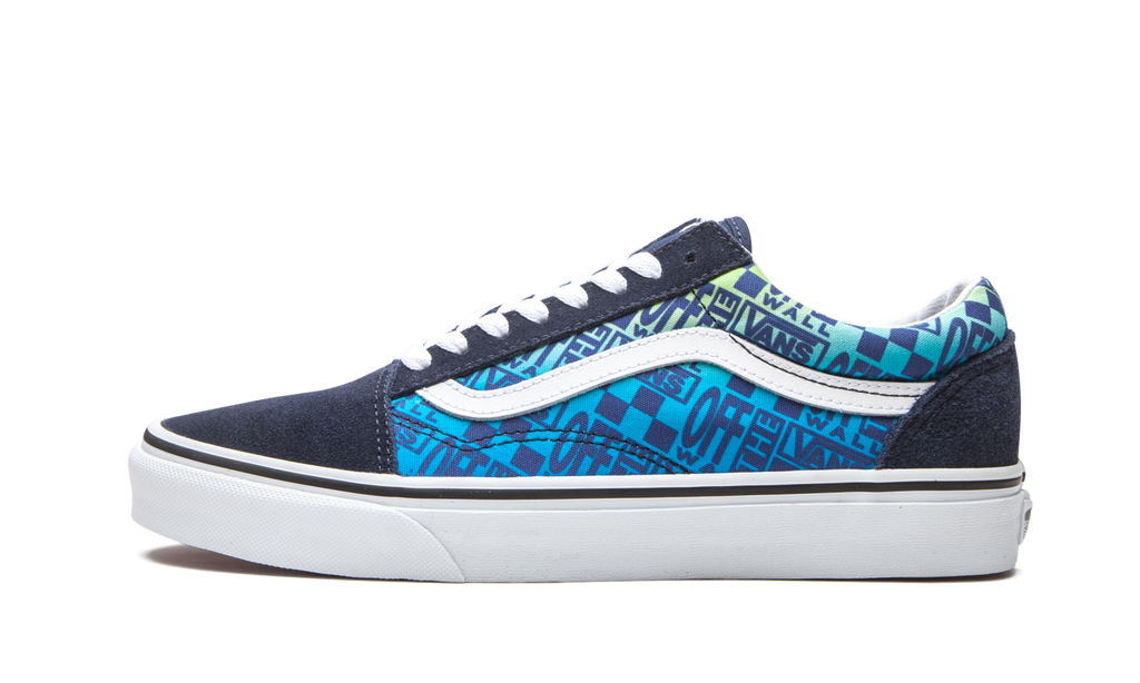 Vans Old Skool Off the Wall Logos - Blau