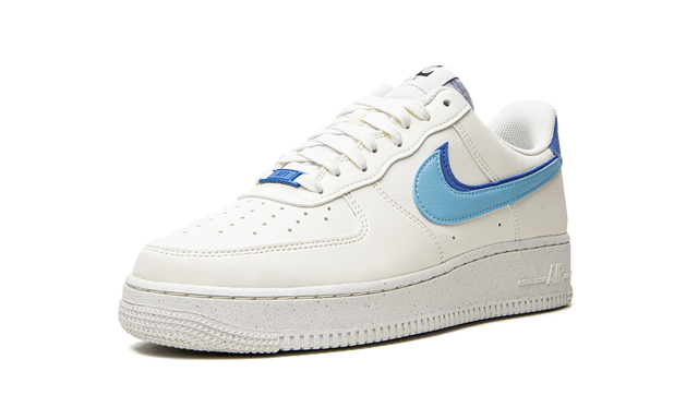 Nike Air Force 1 Double Swoosh Weiß Mittelblau
