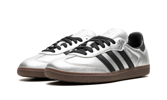 Adidas Samba Silber Metallic Schwarz Gummi