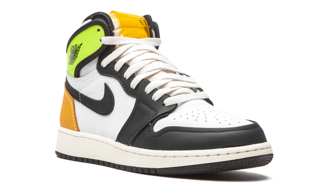 Jordan 1 Retro High Weiß Schwarz Volt University Gold