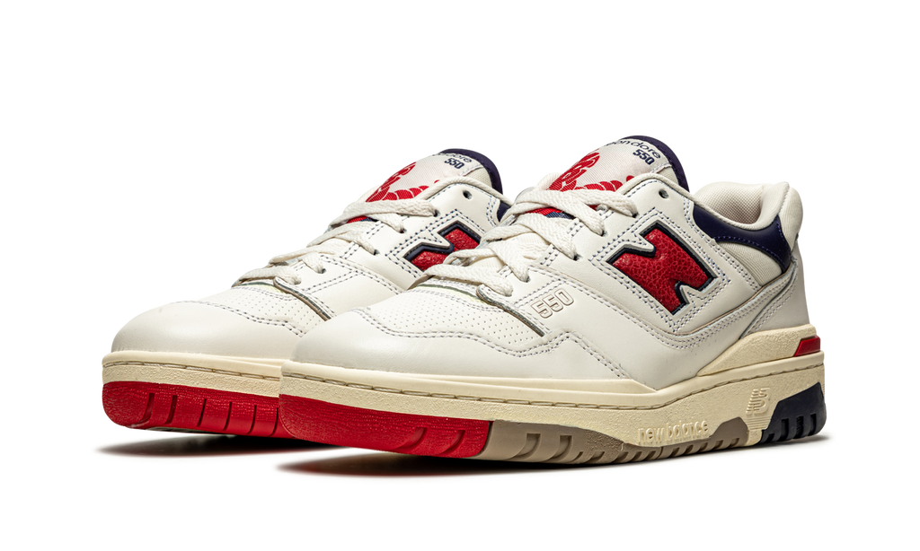 New Balance 550 Aime Leon Dore Weiß Marine Rot