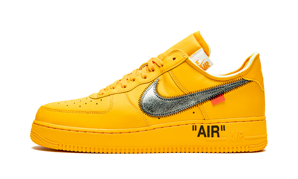 Nike Air Force 1 Low Off-White University Gold Metallic Silber