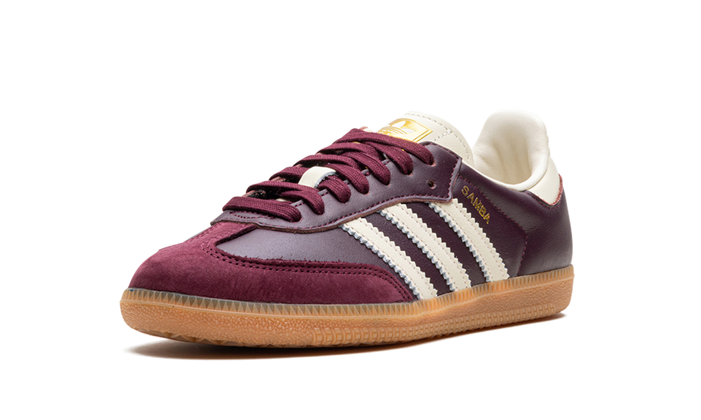 Adidas Samba OG Maroon Gold Metallic 