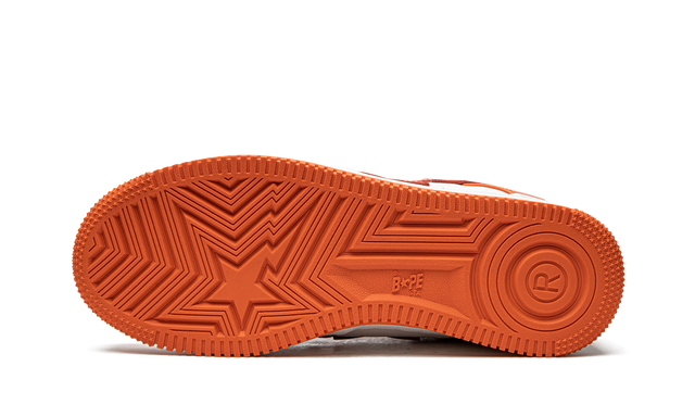 Bape Sta Lackleder Orange Weiß