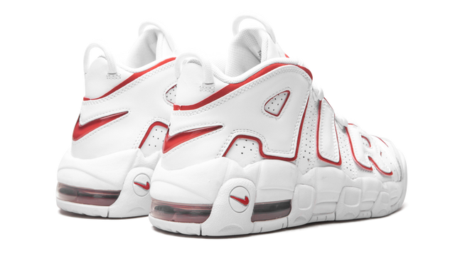Nike Air More Uptempo Weiß Varsity Roter Umriss