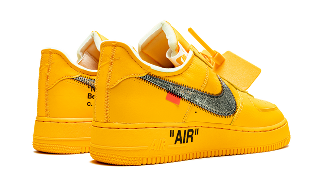 Nike Air Force 1 Low Off-White University Gold Metallic Silber