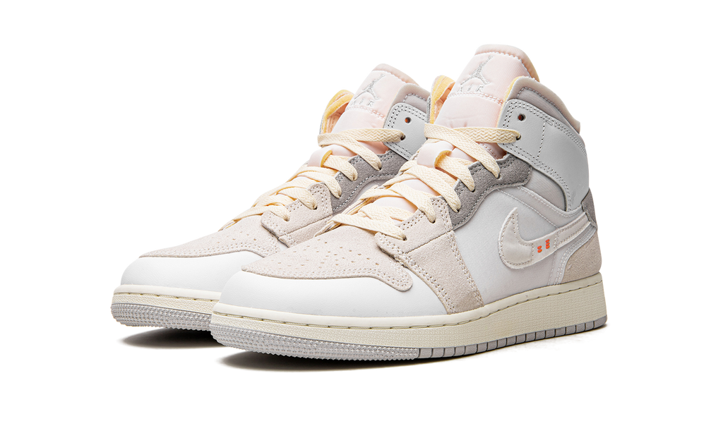 Jordan 1 Mid Craft Inside Out Weiß Grau