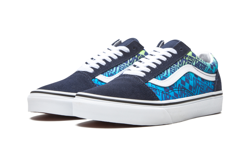 Vans Old Skool Off the Wall Logos - Blau