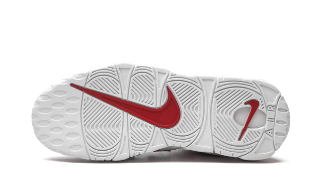 Nike Air More Uptempo Weiß Varsity Roter Umriss