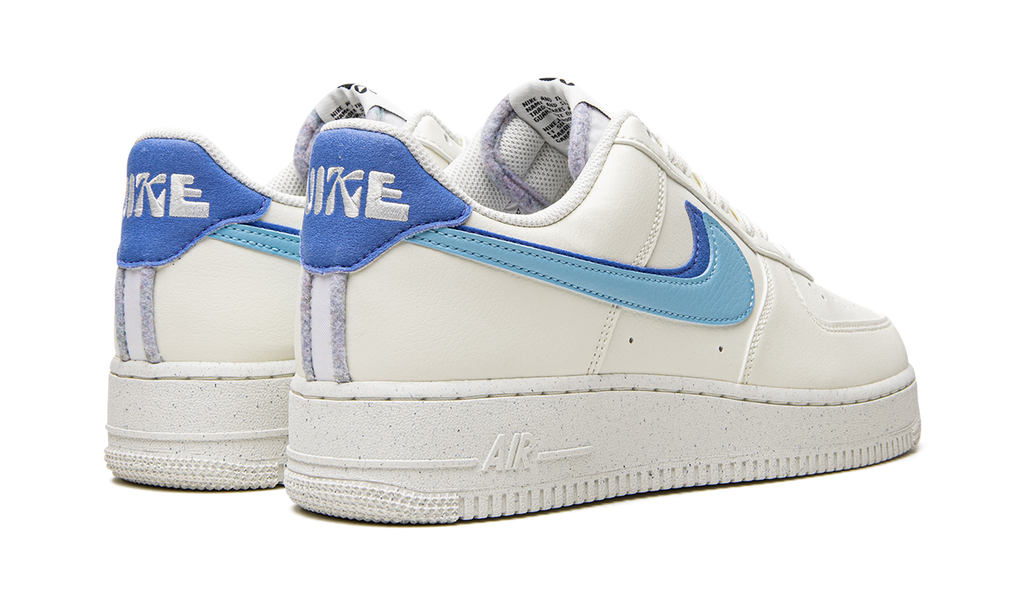 Nike Air Force 1 Double Swoosh Weiß Mittelblau